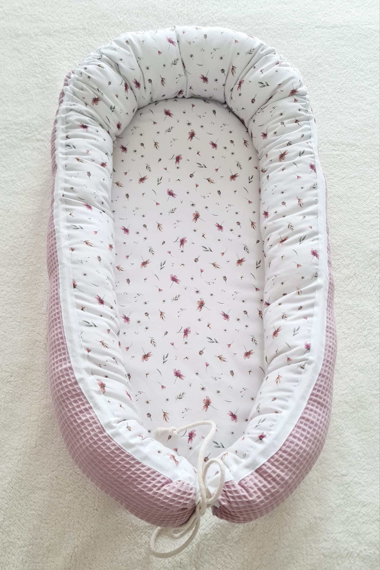 Babynestchen "Blumen altrosa"