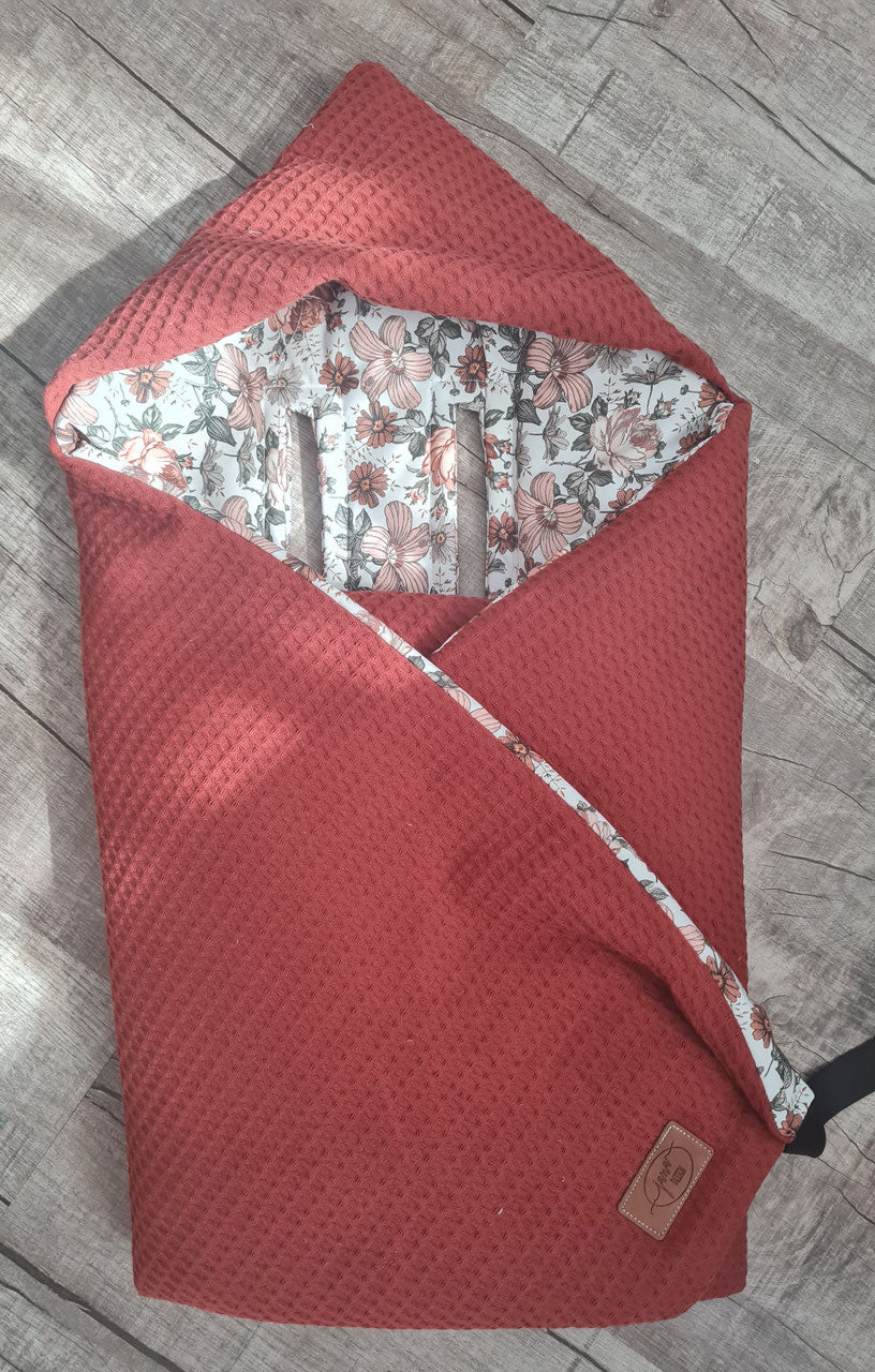 Einschlagdecke "Rost/Vintageblume"