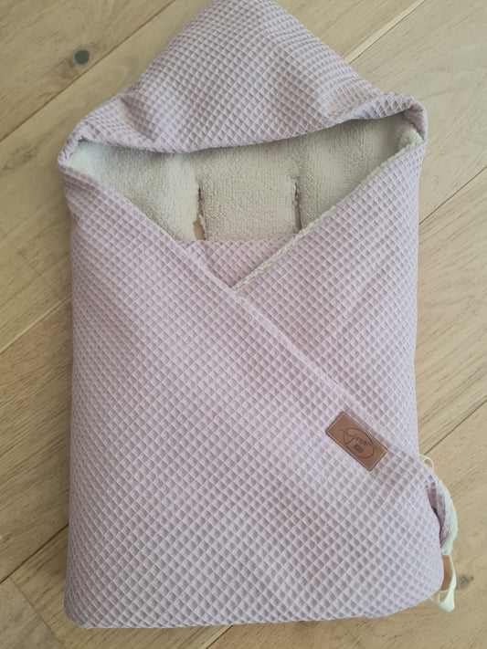 Einschlagdecke "altrosa/teddy"