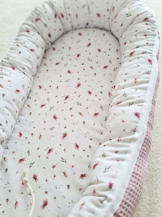 Babynestchen "Blumen altrosa"