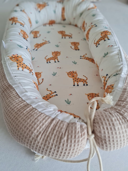 Babynestchen "Leo" Waffelstoff sand