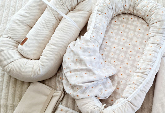 Babynestchen "Cord-Karo Blümchen"
