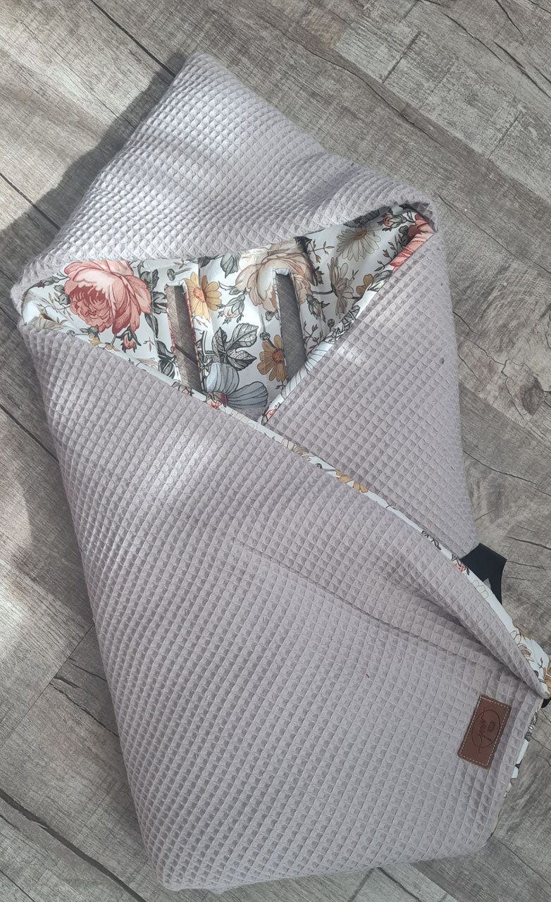 Einschlagdecke "Sand/Vintageblume"
