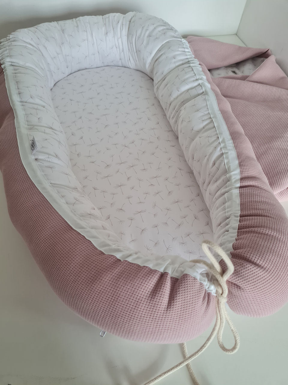 Babynestchen "Pusteblume" waffeljersey altrosa